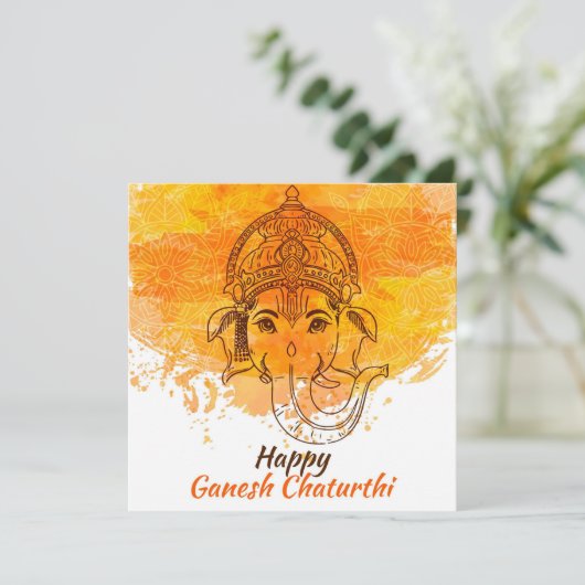 Happy Ganesh Chaturthi (Stehend Vorderseite)