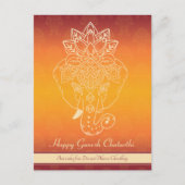 Happy Ganesh Chaturthi, eigener Text, Gradientenma Postkarte (Vorderseite)