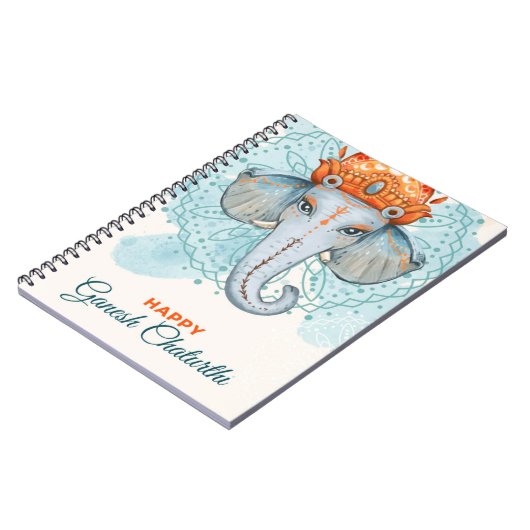 Happy Ganesh Chaturthi Notizblock (Linke Seite)