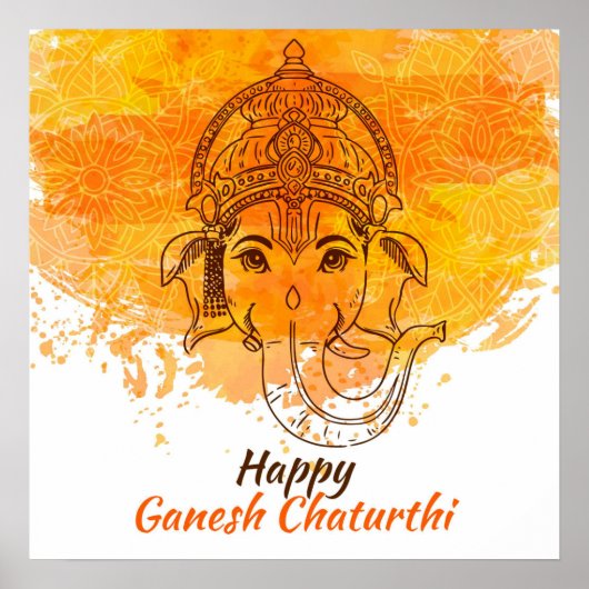 Happy Ganesh Chaturthi Poster (Vorne)