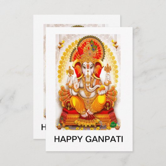 HAPPY GANPATI DANKESKARTE (Vorne/Hinten)