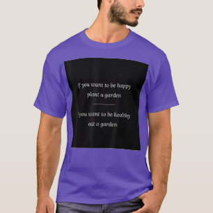 Happy Garden Pflanze Essen Vegan Vegetarier T-Shirt