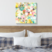 Happy Garden | Weichpastel Leinwanddruck (Insitu (Schlafzimmer))