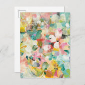 Happy Garden | Weichpastel Postkarte (Vorne/Hinten)