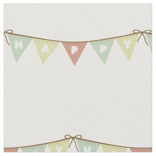 Happy Garland Fahnen Banner Stoff (Nahaufnahme)