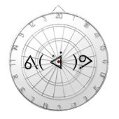 Happy Gary ᕕ( ᐛ )ᕗ Meme Emoticon Emoji Text Art Dartscheibe (vorne)