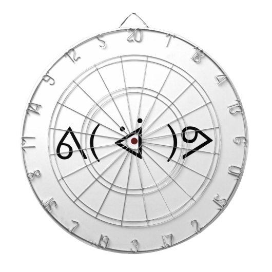 Happy Gary ᕕ( ᐛ )ᕗ Meme Emoticon Emoji Text Art Dartscheibe (vorne)