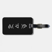 Happy Gary ᕕ( ᐛ )ᕗ Meme Emoticon Emoji Text Art Gepäckanhänger (Rückseite horizontal)