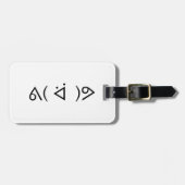 Happy Gary ᕕ( ᐛ )ᕗ Meme Emoticon Emoji Text Art Gepäckanhänger (Vorderseite horizontal)