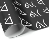 Happy Gary ᕕ( ᐛ )ᕗ Meme Emoticon Emoji Text Art Geschenkpapier (Rolleneckpunkt)