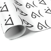 Happy Gary ᕕ( ᐛ )ᕗ Meme Emoticon Emoji Text Art Geschenkpapier (Rolleneckpunkt)