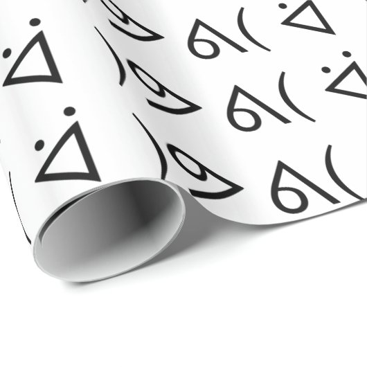 Happy Gary ᕕ( ᐛ )ᕗ Meme Emoticon Emoji Text Art Geschenkpapier (Rolleneckpunkt)