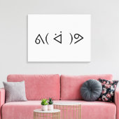 Happy Gary ᕕ( ᐛ )ᕗ Meme Emoticon Emoji Text Art Leinwanddruck (Insitu (Wohnzimmer))