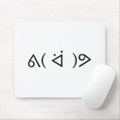 Happy Gary ᕕ( ᐛ )ᕗ Meme Emoticon Emoji Text Art Mousepad (Mit Mouse)