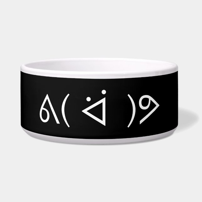 Happy Gary ᕕ( ᐛ )ᕗ Meme Emoticon Emoji Text Art Napf (Vorderseite)