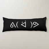 Happy Gary ᕕ( ᐛ )ᕗ Meme Emoticon Emoji Text Art Seitenschläferkissen (Vorderseite)