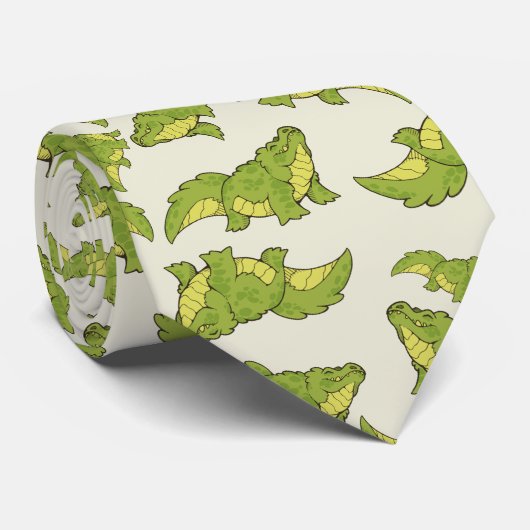 Happy Gator Neck Tie Krawatte (Gerollt)
