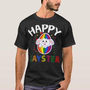 Happy Gayster LGBT Ostern Niedlich Bunny Costumed  T-Shirt