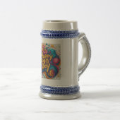 Happy Geboren Day Design Bierglas (VorderseiteRechts)