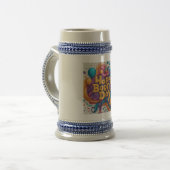 Happy Geboren Day Design Bierglas (Vorderseite Links)