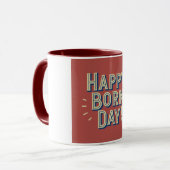 Happy Geboren Day Design Tasse (Vorderseite Links)