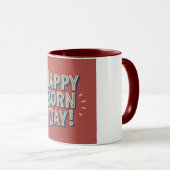 Happy Geboren Day Design Tasse (VorderseiteRechts)