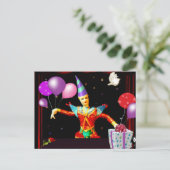 Happy Geburtday Clown1 Postkarte (Stehend Vorderseite)