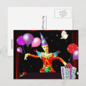 Happy Geburtday Clown1 Postkarte (Vorne/Hinten)