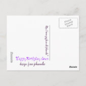 Happy Geburtday Clown1 Postkarte (Rückseite)