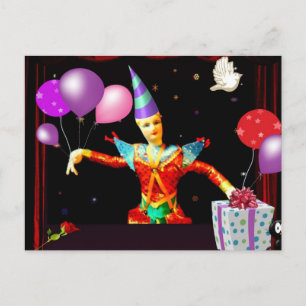 Happy Geburtday Clown1 Postkarte