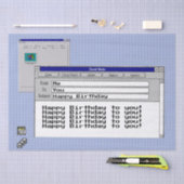 Happy Geburtstag Custom Windows 95 Computer Theme Seidenpapier (Handwerk)