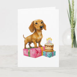 Happy Geburtstag Dackel Welpe Hund Papa Mama besti Karte