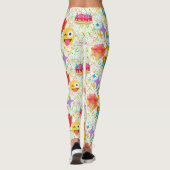 Happy Geburtstag Emoji Leggings (Rückseite)