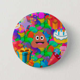 Happy Geburtstag gekackt Emoji Button