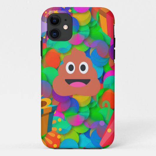 Happy Geburtstag gekackt Emoji Case-Mate iPhone Hülle (Rückseite)