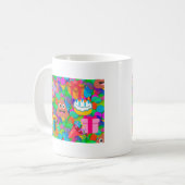 Happy Geburtstag gekackt Emoji Kaffeetasse (Vorderseite Links)