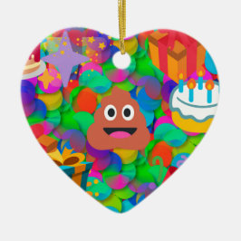 Happy Geburtstag gekackt Emoji Keramik Ornament
