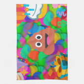 Happy Geburtstag gekackt Emoji Küchentuch (Vertikal)