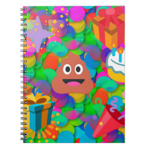 Happy Geburtstag gekackt Emoji Notizblock