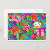 Happy Geburtstag gekackt Emoji Postkarte (Vorne/Hinten)