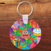 Happy Geburtstag gekackt Emoji Schlüsselanhänger (Vorderseite)