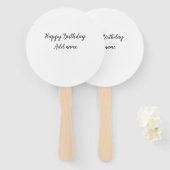 Happy Geburtstag hinzufügen Name Titel einfach min Fächer (Vorne und Hinten)