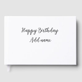 Happy Geburtstag hinzufügen Name Titel einfach min Gästebuch