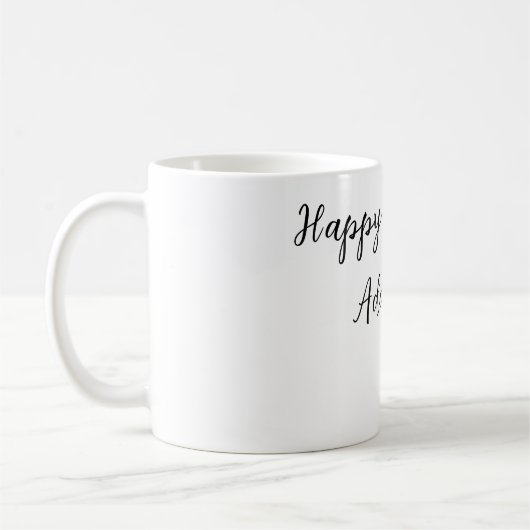 Happy Geburtstag hinzufügen Name Titel einfach min Kaffeetasse (Links)