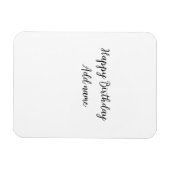 Happy Geburtstag hinzufügen Name Titel einfach min Magnet (Horizontal)