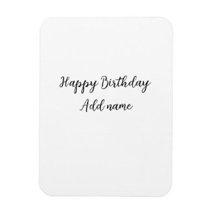 Happy Geburtstag hinzufügen Name Titel einfach min Magnet