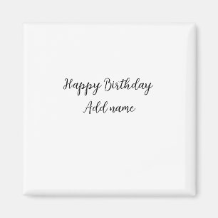 Happy Geburtstag hinzufügen Name Titel einfach min Magnet