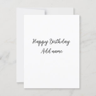 Happy Geburtstag hinzufügen Name Titel einfach min Postkarte