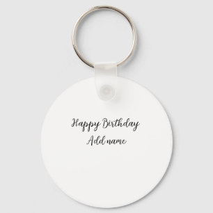 Happy Geburtstag hinzufügen Name Titel einfach min Schlüsselanhänger