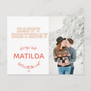 Happy Geburtstag immer spät Foto Postkarte